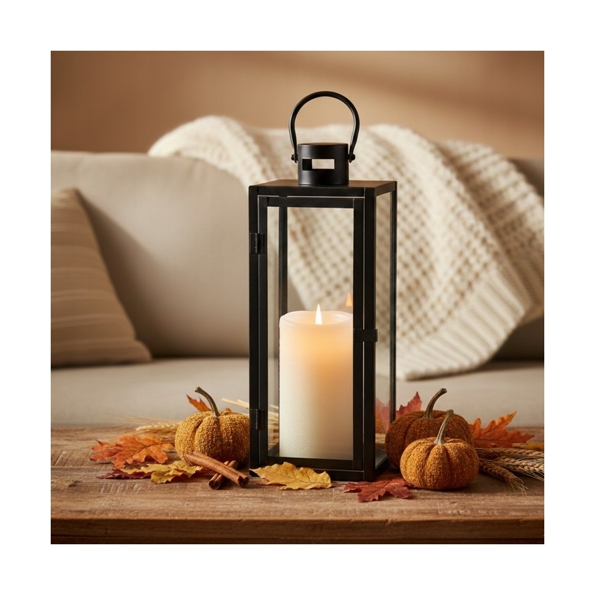 Decoratieve lantaarn TOWER 29 cm zwart