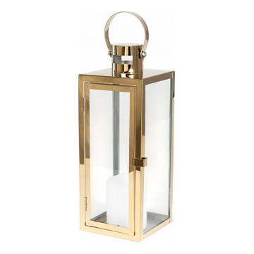 Decoratieve lantaarn TOWER 38 cm goud