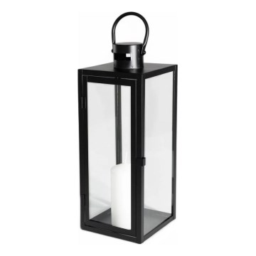 Decoratieve lantaarn TOWER 38 cm zwart