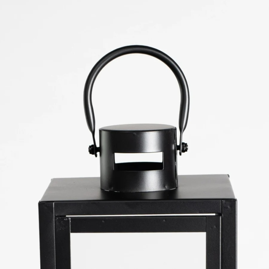 Decoratieve lantaarn TOWER 38 cm zwart