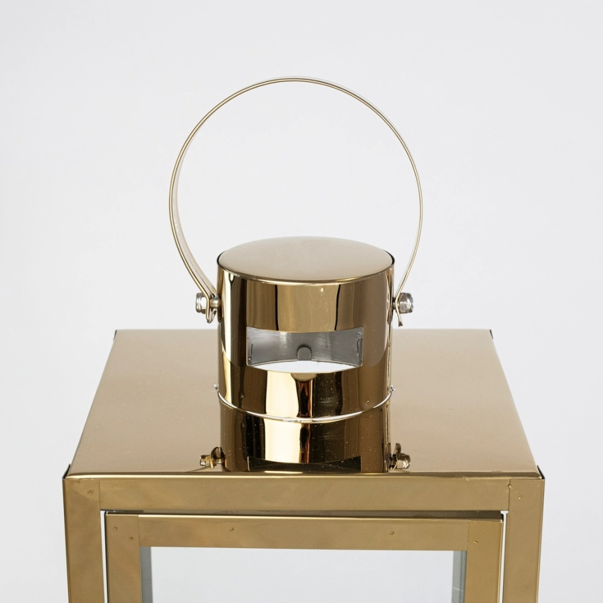 Decoratieve lantaarn TOWER 49 cm, goudkleurig