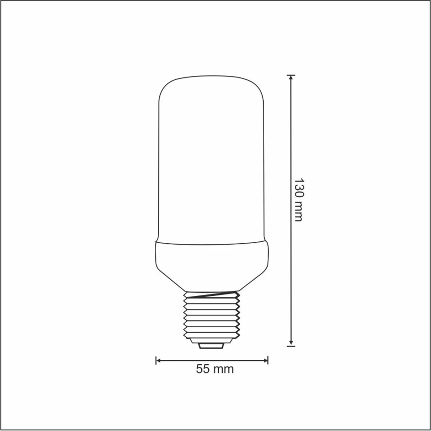 Decoratieve LED lamp FLAME T60 E27/3W/230V 1400K