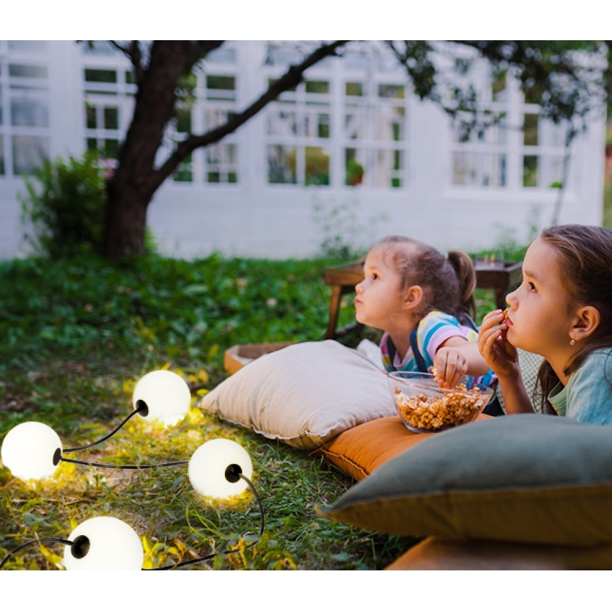Decoratieve LED Lichtsnoer voor buiten 10xLED/0,8W/230V IP67 2500K 7,7 m