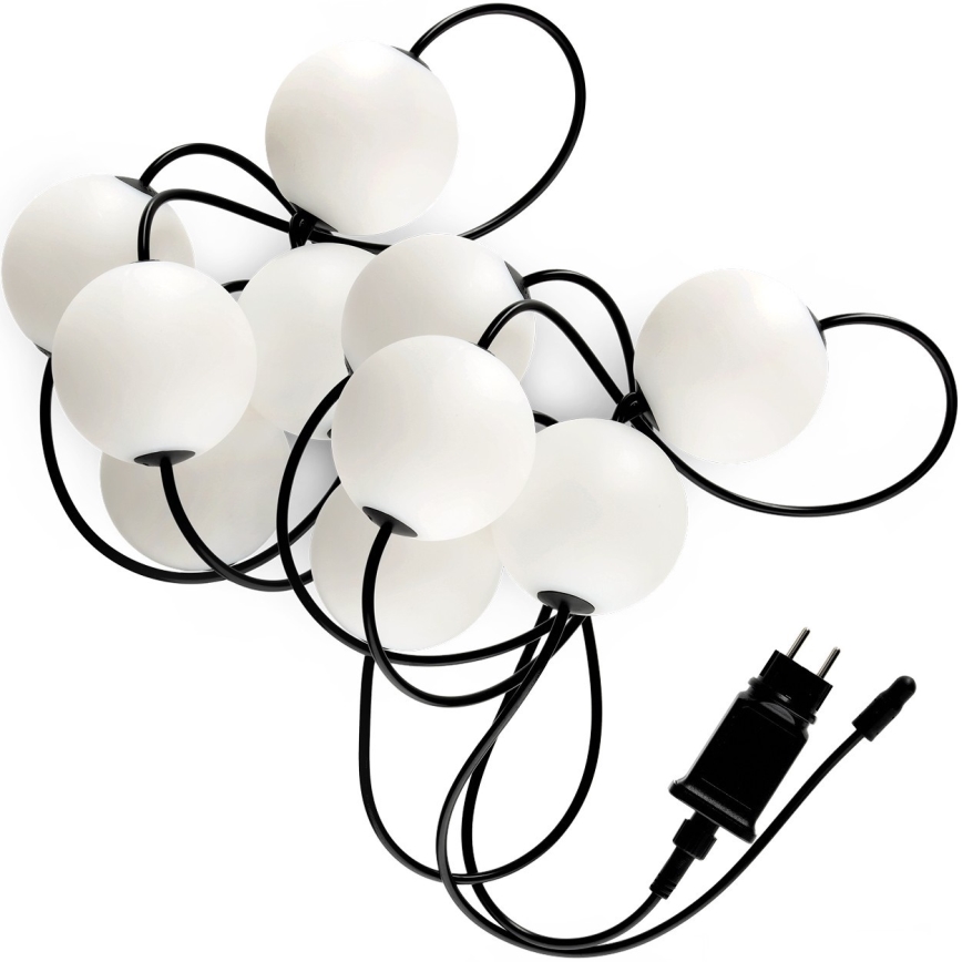Decoratieve LED Lichtsnoer voor buiten 10xLED/0,8W/230V IP67 2500K 7,7 m