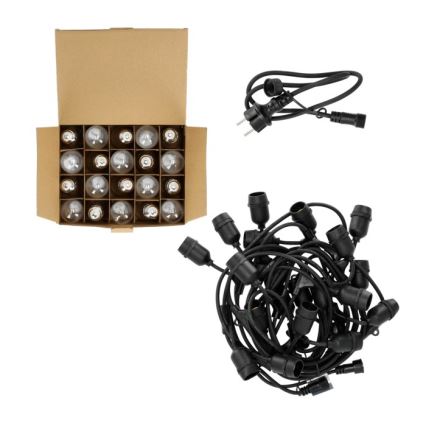 Decoratieve LED Lichtsnoer voor buiten BAJA ST64 20xE27/1W/230V 10,9m IP44 warm wit