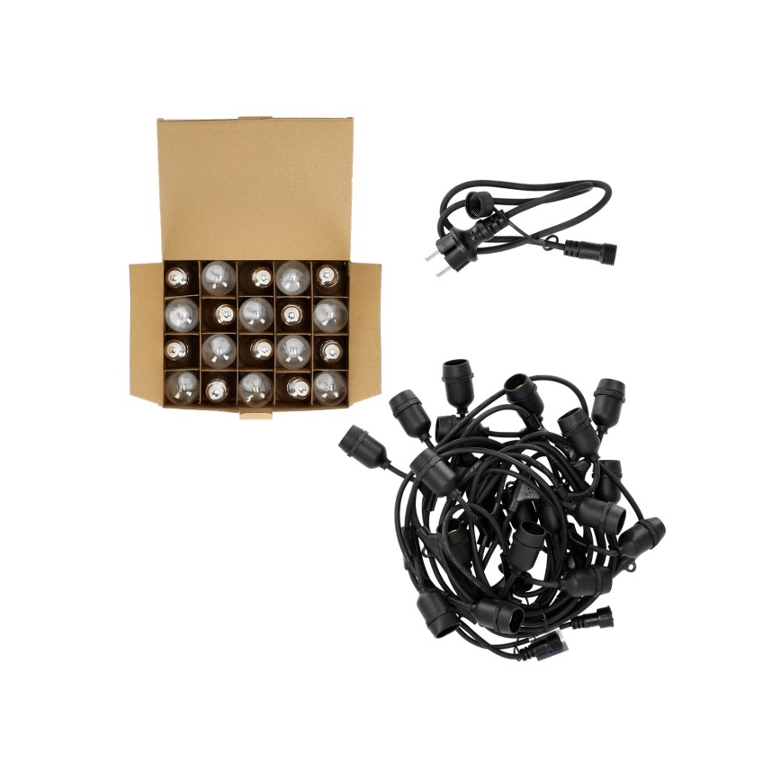 Decoratieve LED Lichtsnoer voor buiten BAJA ST64 20xE27/1W/230V 10,9m IP44 warm wit