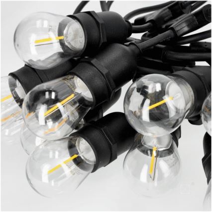 Decoratieve LED Lichtsnoer voor buiten BAJA ST64 20xE27/1W/230V 20,9m IP44 warm wit