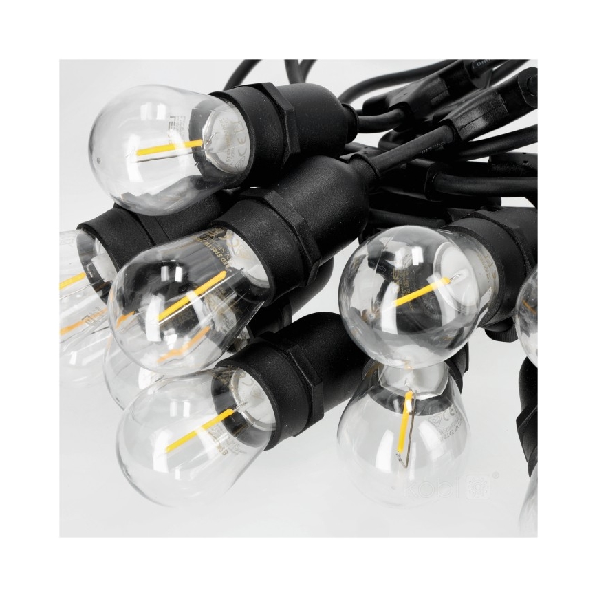 Decoratieve LED Lichtsnoer voor buiten BAJA ST64 20xE27/1W/230V 20,9m IP44 warm wit