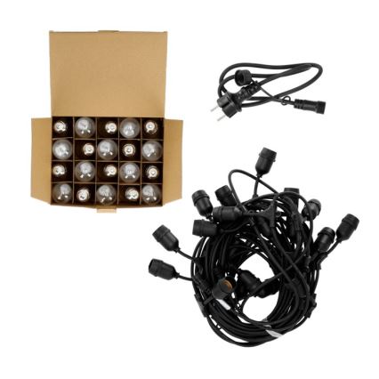 Decoratieve LED Lichtsnoer voor buiten BAJA ST64 20xE27/1W/230V 20,9m IP44 warm wit