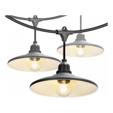 Decoratieve lichtketting voor buiten CRETE 10xE27/230V 15m IP44
