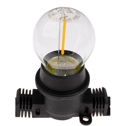 Decoratieve Lichtketting voor Buiten MIMOSA 20xE27/1,3W/230V IP44 10m