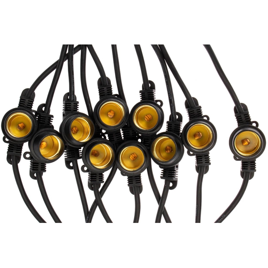 Decoratieve Lichtketting voor Buiten MIMOSA 20xE27/1,3W/230V IP44 20m