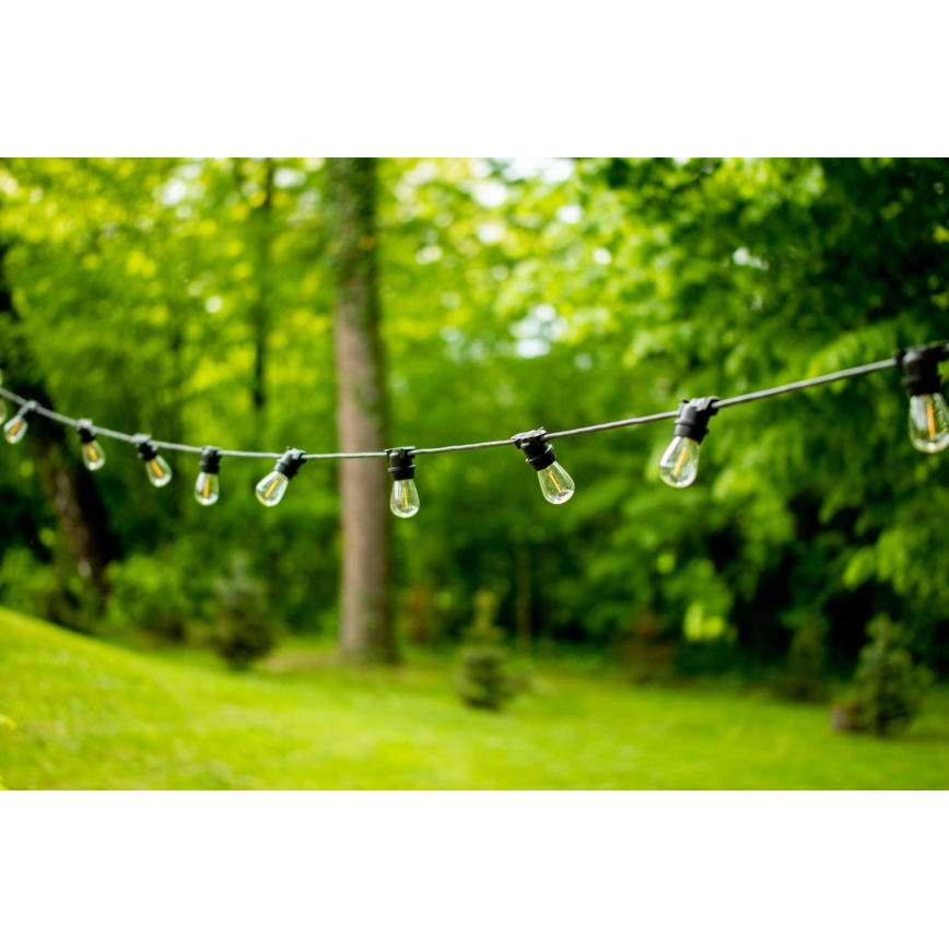 Decoratieve Lichtketting voor Buiten MIMOSA 20xE27/1,3W/230V IP44 20m