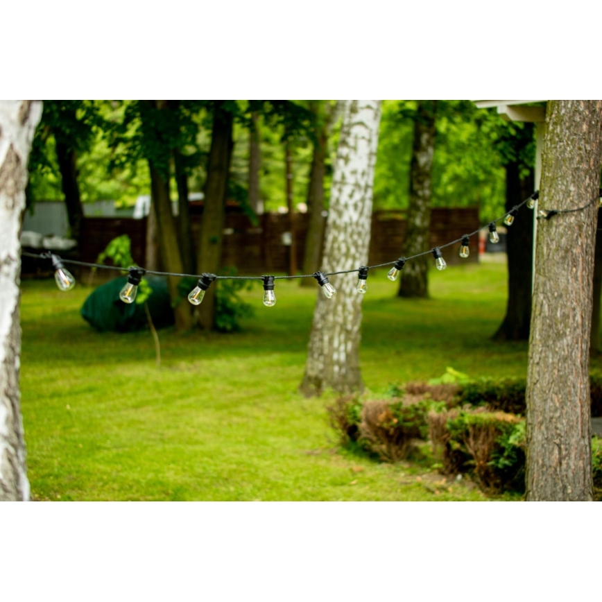 Decoratieve Lichtketting voor Buiten MIMOSA 20xE27/1,3W/230V IP44 20m