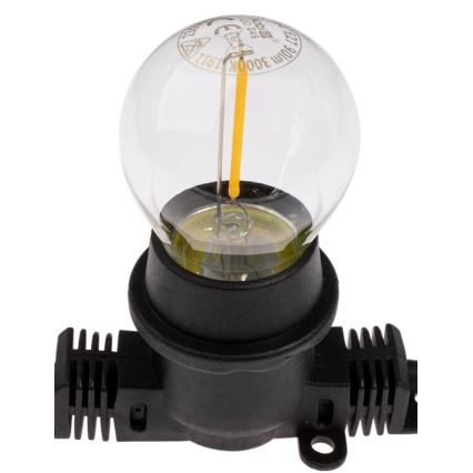 Decoratieve Lichtketting voor Buiten MIMOSA 20xE27/1,3W/230V IP44 20m