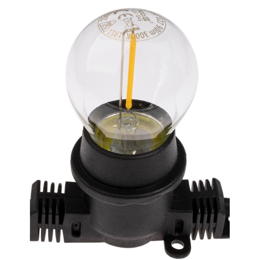 Decoratieve Lichtketting voor Buiten MIMOSA 20xE27/1,3W/230V IP44 20m