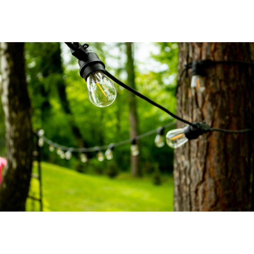 Decoratieve Lichtketting voor Buiten MIMOSA 20xE27/1,3W/230V IP44 20m