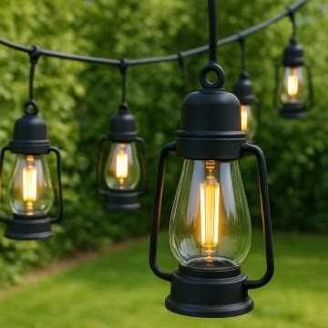 Decoratieve lichtsnoer voor buiten GIRLANDA 10xLED 10m IP44 warmwit