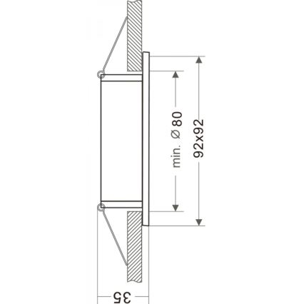 Deko-Light 110022 - Inbouwverlichting SIRRAH 1xGU5,3-MR16/35W/12V