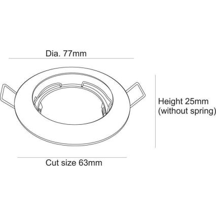 Deko-Light 120018 - Inbouwverlichting RUND 1xGU5,3-MR16/35W/12V glanzend chroom