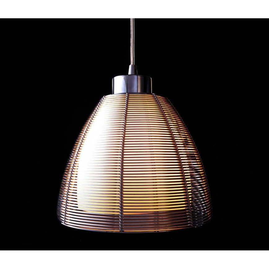 Deko-Light 342025 - Hanglamp aan een koord FILO 1xE27/60W/230V diameter 19 cm zilver
