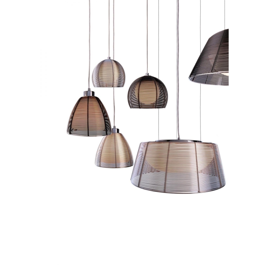 Deko-Light 342025 - Hanglamp aan een koord FILO 1xE27/60W/230V diameter 19 cm zilver