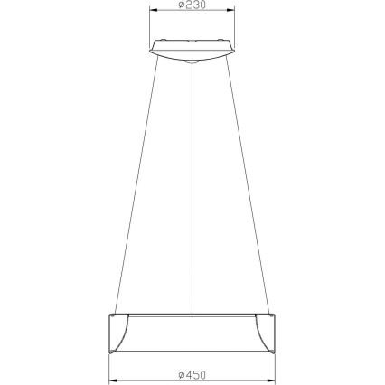 Deko-Light 342122 - Dimbare LED hanglamp aan een koord SCULPTORIS LED/27W/230V 3000K diameter 45 cm