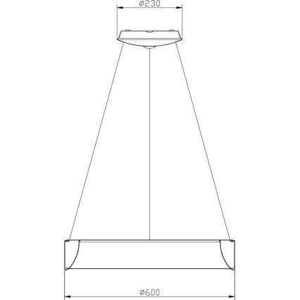 Deko-Light 342125 - Dimbare LED hanglamp aan een koord SCULPTORIS LED/27W/230V 4000K diameter 60 cm