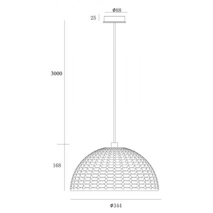 Deko-Light 342143 - Hanglamp aan een koord BASKET 1xE27/40W/230V diameter 35 cm