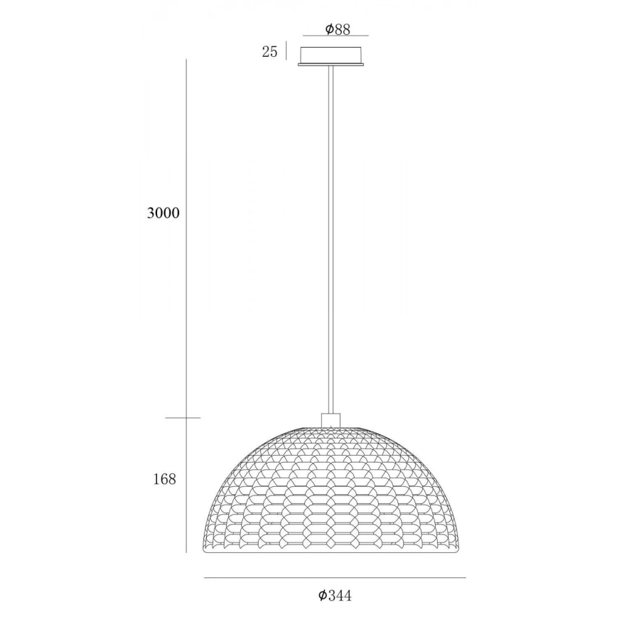 Deko-Light 342143 - Hanglamp aan een koord BASKET 1xE27/40W/230V diameter 35 cm