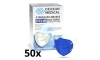 DEXXON MEDICAL Diepblauwe Gezichtsmaskers FFP2 NR - 50stuks