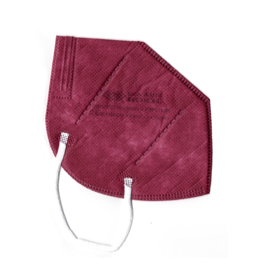 DEXXON MEDICAL Mondkapje FFP2 NR rode wijn kleur 100st