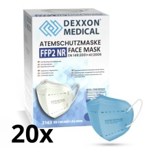 DEXXON MEDICAL Oceaan Blauwe Ademhalingsmaskers FFP2 NR - 20stuks