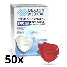 DEXXON MEDICAL Rode Ademhalingsmaskers FFP2 NR - 50Stuks