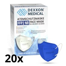 DEXXON MEDISCH Diepblauwe ademhalingsmaskers FFP2 NR - 20stuks