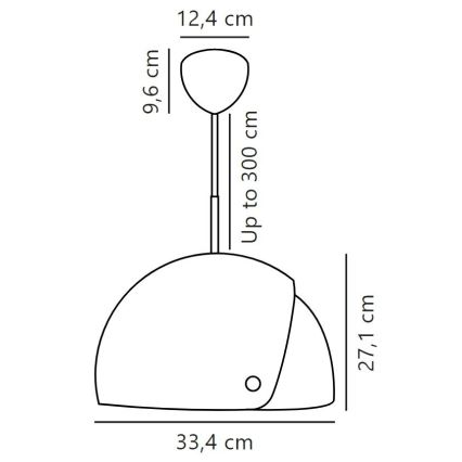 DFTP by Nordlux - Hanglamp aan een koord met verstelbare lampenkap ALIGN 1xE27/15W/230V wit