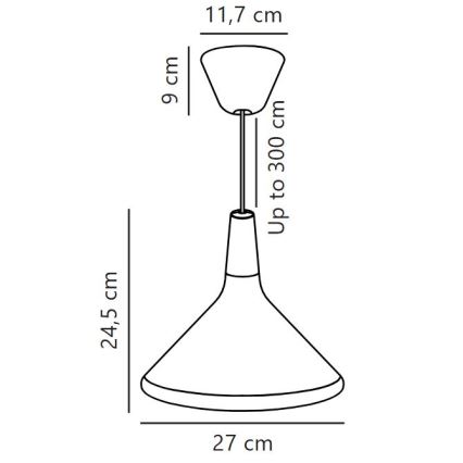 DFTP by Nordlux - Hanglamp aan een koord NORI 1xE27/40W/230V