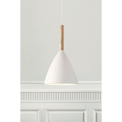 DFTP by Nordlux - Hanglamp aan een koord PURE 1xE27/40W/230V diameter 20 cm wit/essehout