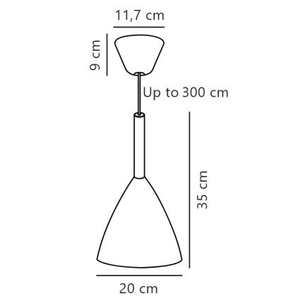 DFTP by Nordlux - Hanglamp aan een koord PURE 1xE27/40W/230V diameter 20 cm wit/essehout