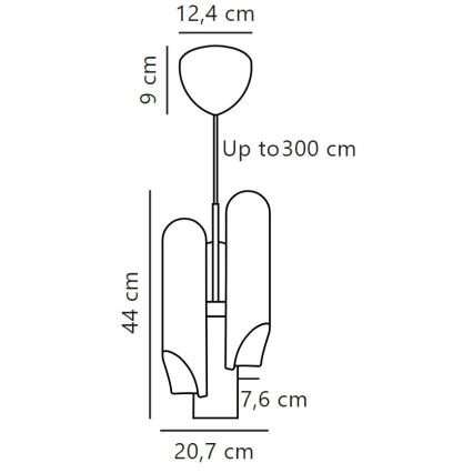 DFTP by Nordlux - Hanglamp aan een koord ROCHELLE 3xGU10/15W/230V