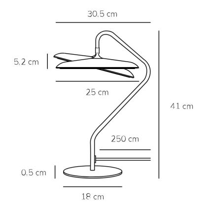DFTP by Nordlux - LED tafellamp ARTIST LED/15W/230V zwart