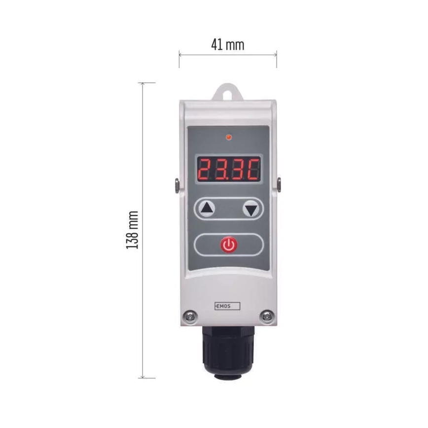 Digitale Bevestigde Thermostaat 230V