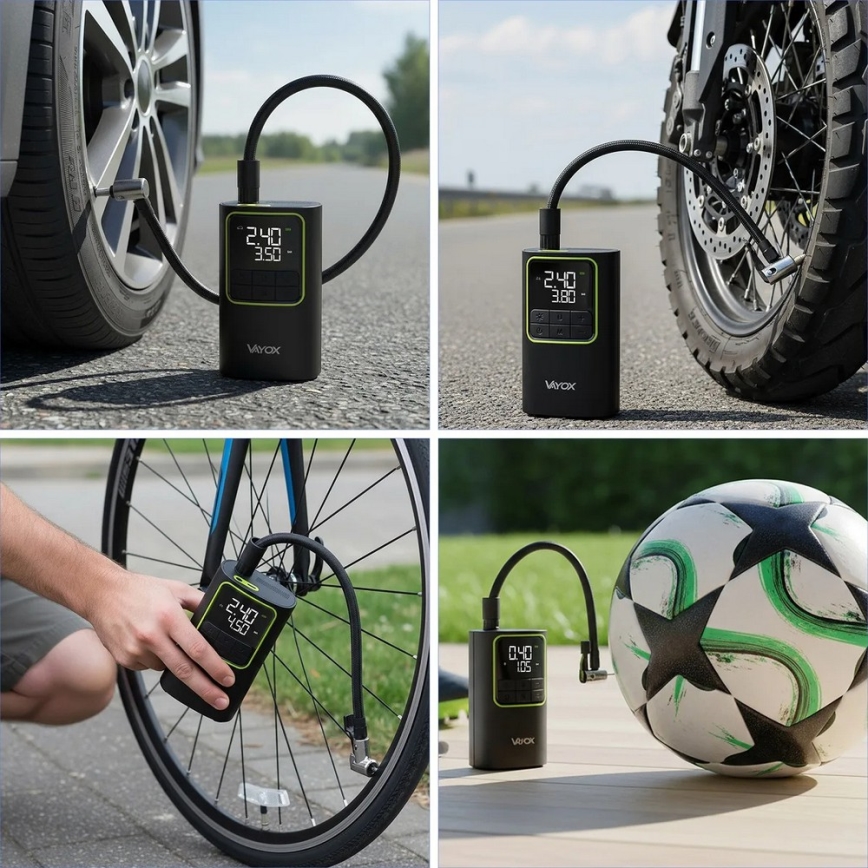 Digitale compacte compressor 5V 4000 mAh – zwart