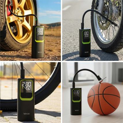 Digitale compacte draagbare compressor 5V 8000 mAh zwart