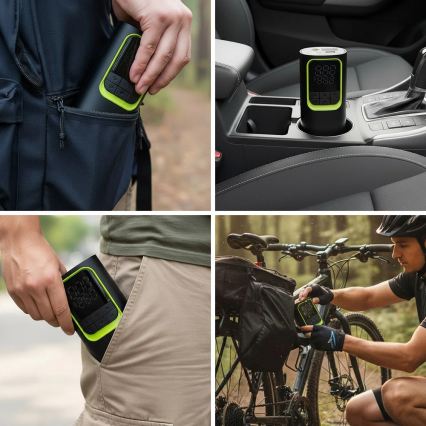 Digitale compacte draagbare compressor 5V 8000 mAh zwart