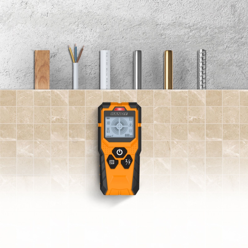 Digitale multifunctionele detector 9V 1x6LR61 IP54 oranje