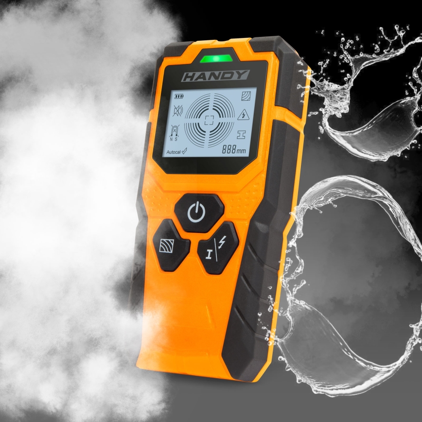 Digitale multifunctionele detector 9V 1x6LR61 IP54 oranje