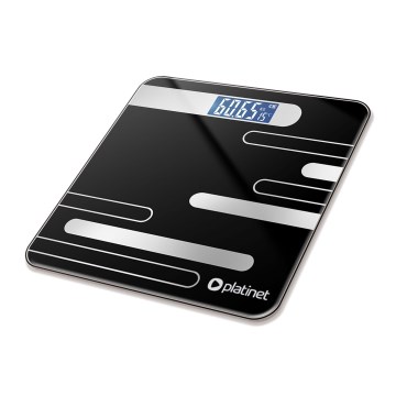 Digitale personenweegschaal met LCD scherm 2xAAA zwart