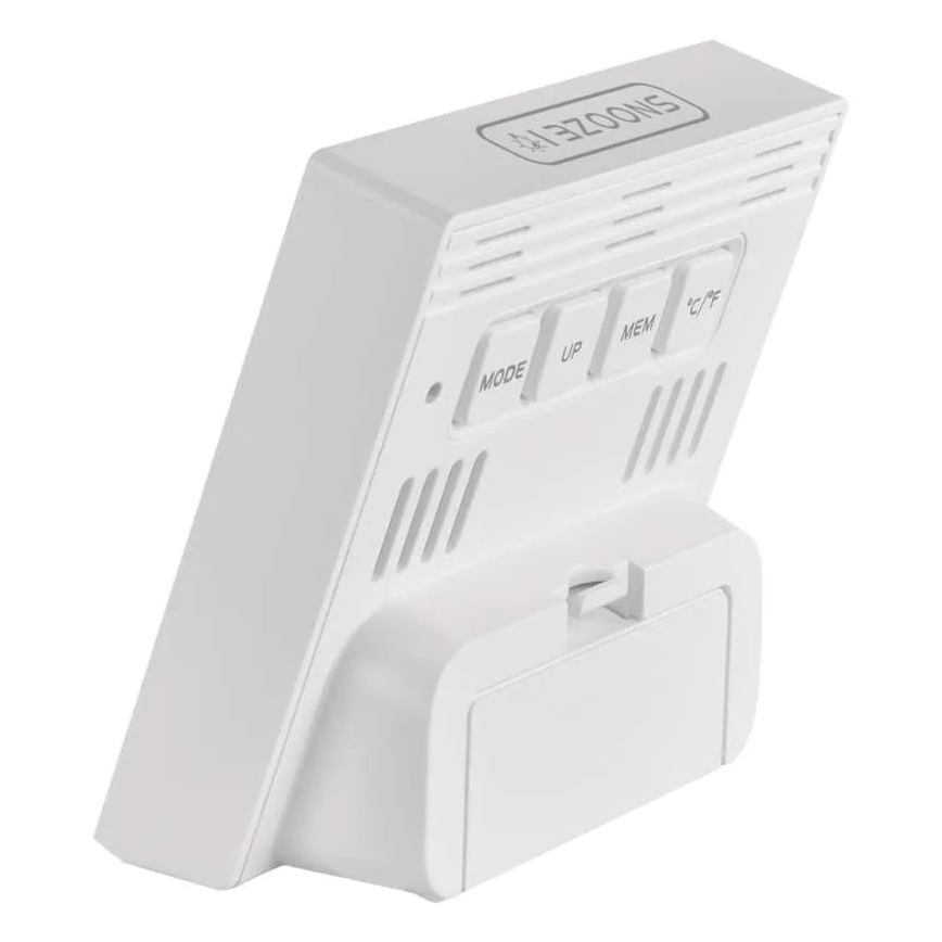 Digitale thermometer met hygrometer, 1x AA, wit