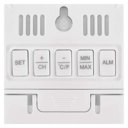Digitale thermometer met hygrometer, 2x AAA, wit